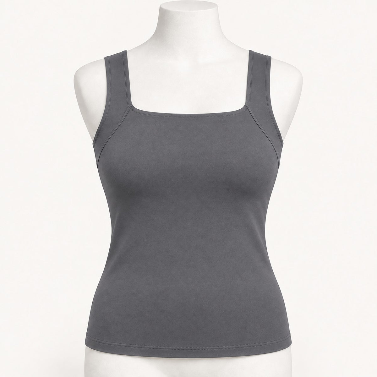 Grey Bra-Free Tank, front