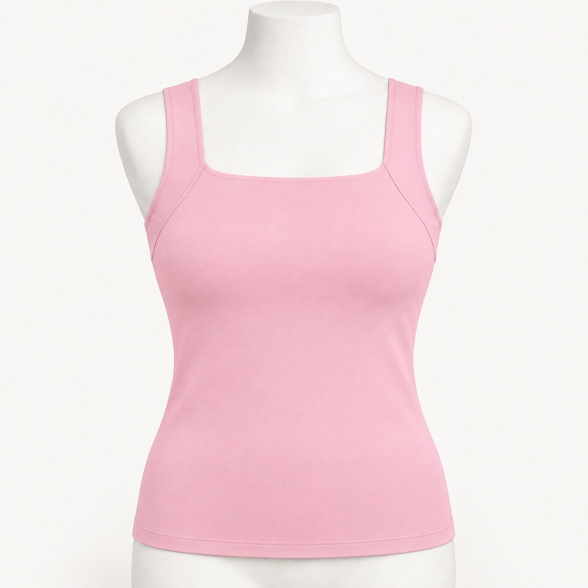 Pastel Pink Bra-Free Tank, front