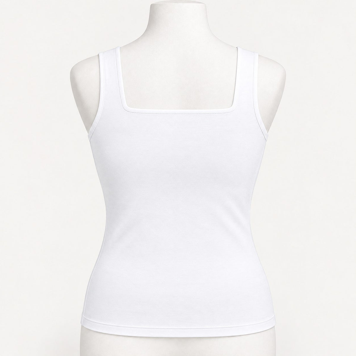White Bra-Free Tank, back